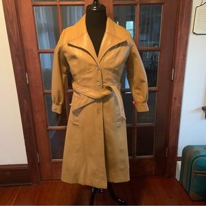 Vtg. 70’s Mod Maid VEGAN Leather Vinyl Trench